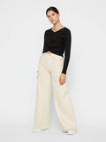 Pieces KNOT-DETAIL CROPPED TOP, Black, highres - 17100009_Black_005.jpg