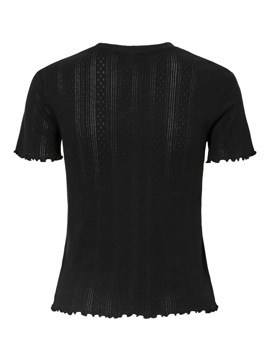 Pieces PCMARIE POINTELLE T-SHIRT, Black, highres - 17152053_Black_002.jpg