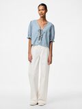 Pieces PCRILEY TIE TOP MED KORTE ÆRMER, Chambray Blue, highres - 17156541_ChambrayBlue_005.jpg