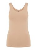 Pieces PCSIRENE  SLEEVELESS TOP, Warm Taupe, highres - 17082528_WarmTaupe_832044_001.jpg