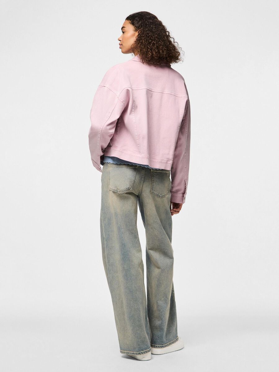 Pieces PCFENNY DENIM JACKET, Dawn Pink, highres - 17155064_DawnPink_1158994_004.jpg