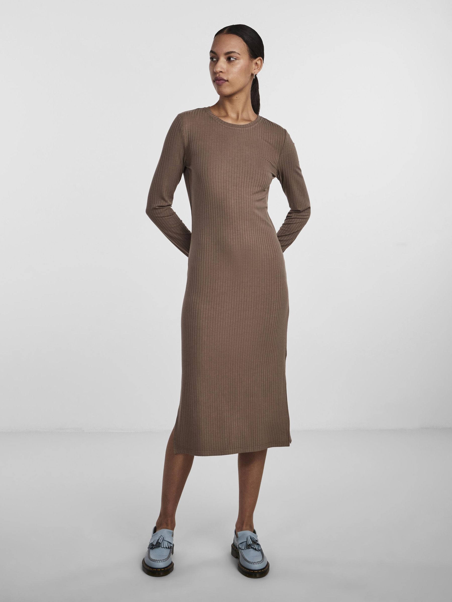 Pieces midi new arrivals dress