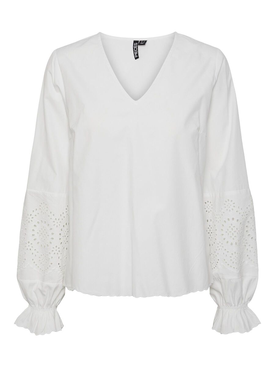 Pieces PCJABBY BLOUSE, Bright White, highres - 17148541_BrightWhite_001.jpg