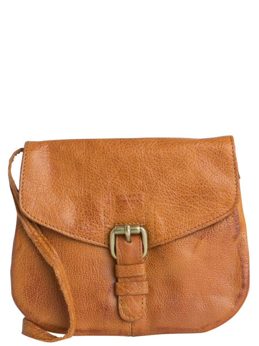 Pieces LEATHER CROSSBODY BAG, Cognac, highres - 17085464_Cognac_001.jpg