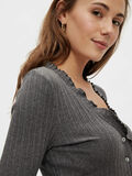 Pieces PCEVETTE CARDIGAN EN MAILLE, Dark Grey Melange, highres - 17118010_DarkGreyMelange_006.jpg