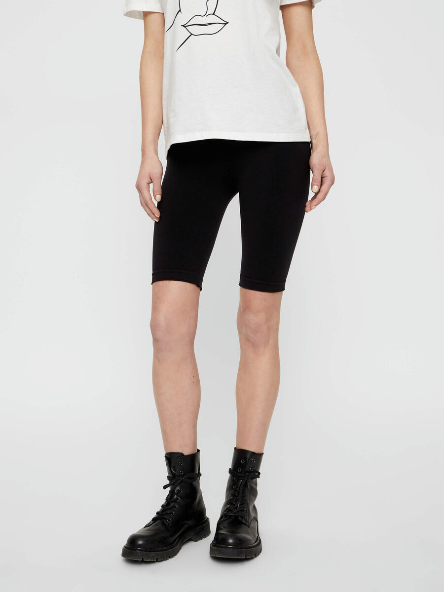 Pieces shaping shorts in black