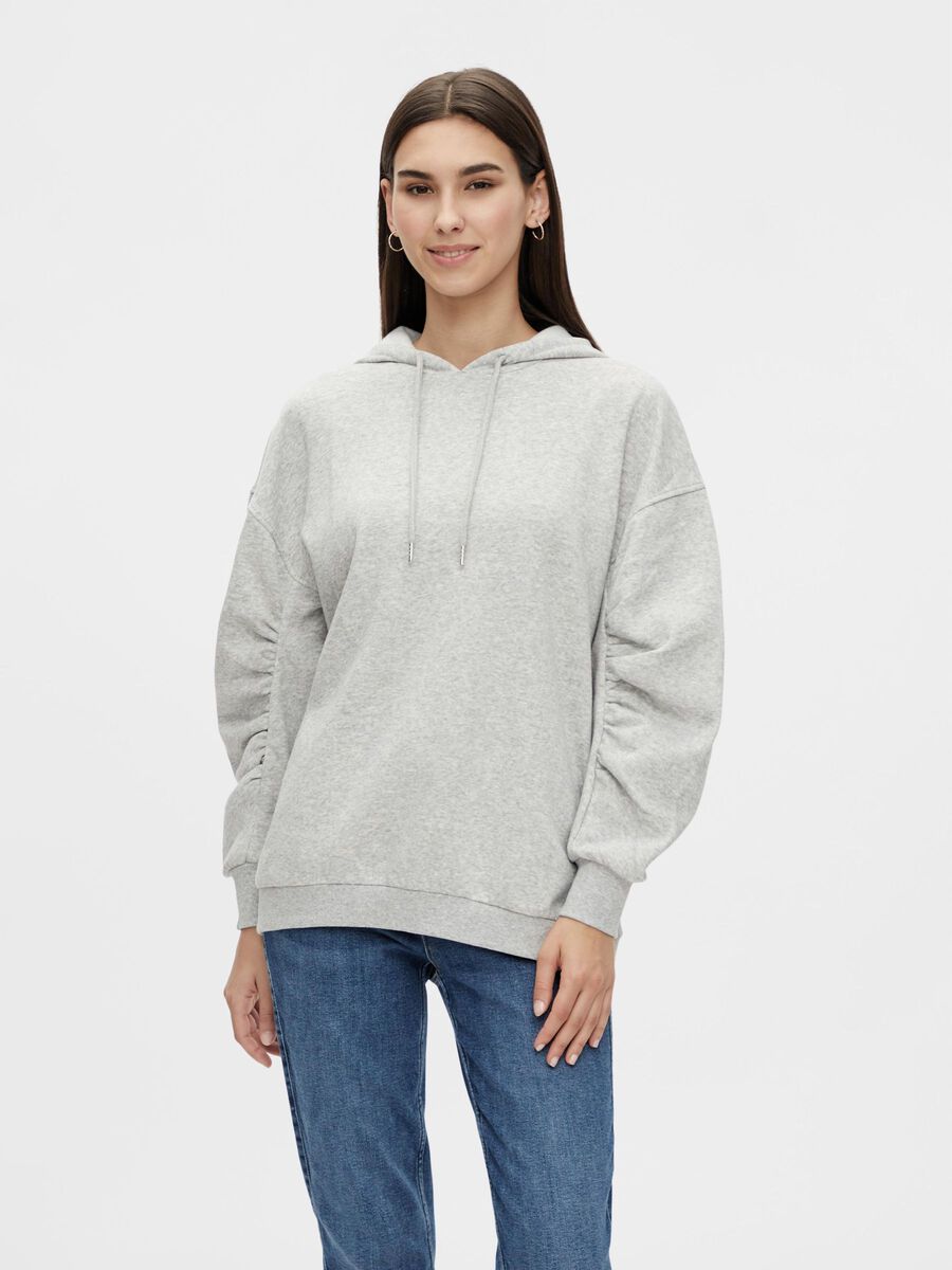 Pieces BLUZA Z KAPTUREM, Light Grey Melange, highres - 17115899_LightGreyMelange_003.jpg