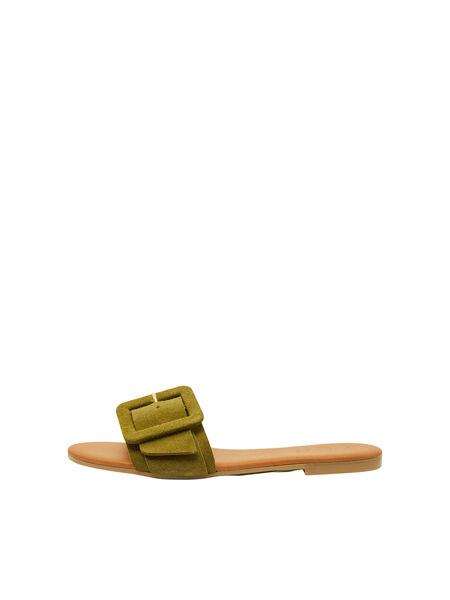 Pieces PCVIKA LEATHER SANDALS, Green Moss, highres - 17123002_GreenMoss_001.jpg