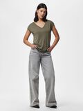 Product image thumbnail - PCKAMALA V-NECK T-SHIRT, Grape Leaf | 3