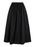 Pieces KATOENEN VOLANT MIDDELLANGE ROK, Black, highres - 17104298_Black_001.jpg