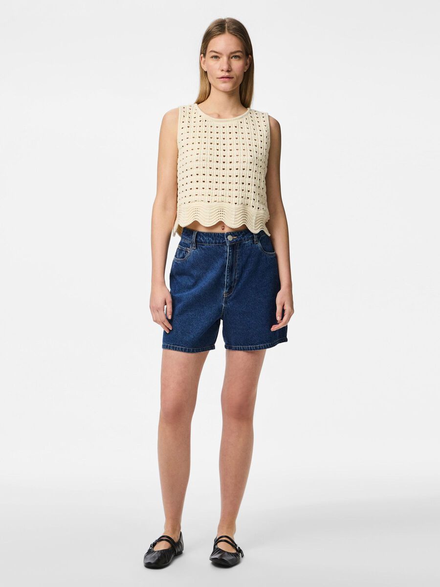 Pieces SHORTS IN DENIM, Medium Blue Denim, highres - 17153448_MediumBlueDenim_005.jpg