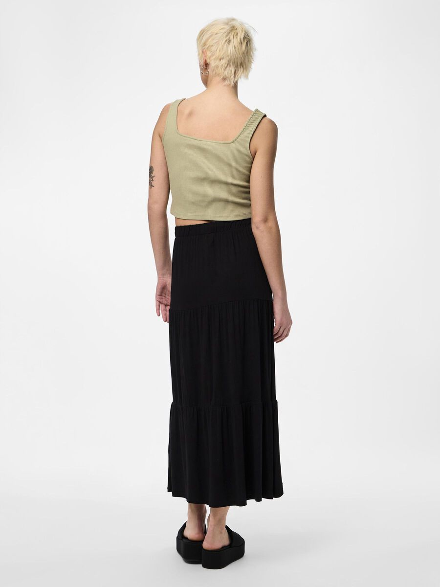 Pieces PCNEORA MAXI SKIRT, Black, highres - 17105549_Black_004.jpg