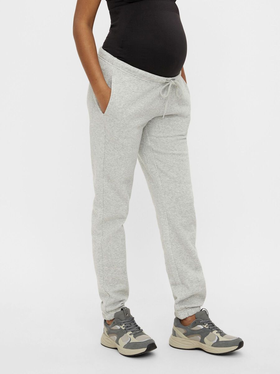 Mama.licious VENTE-BUKSER SWEATPANTS, Light Grey Melange, highres - 20012771_LightGreyMelange_003.jpg