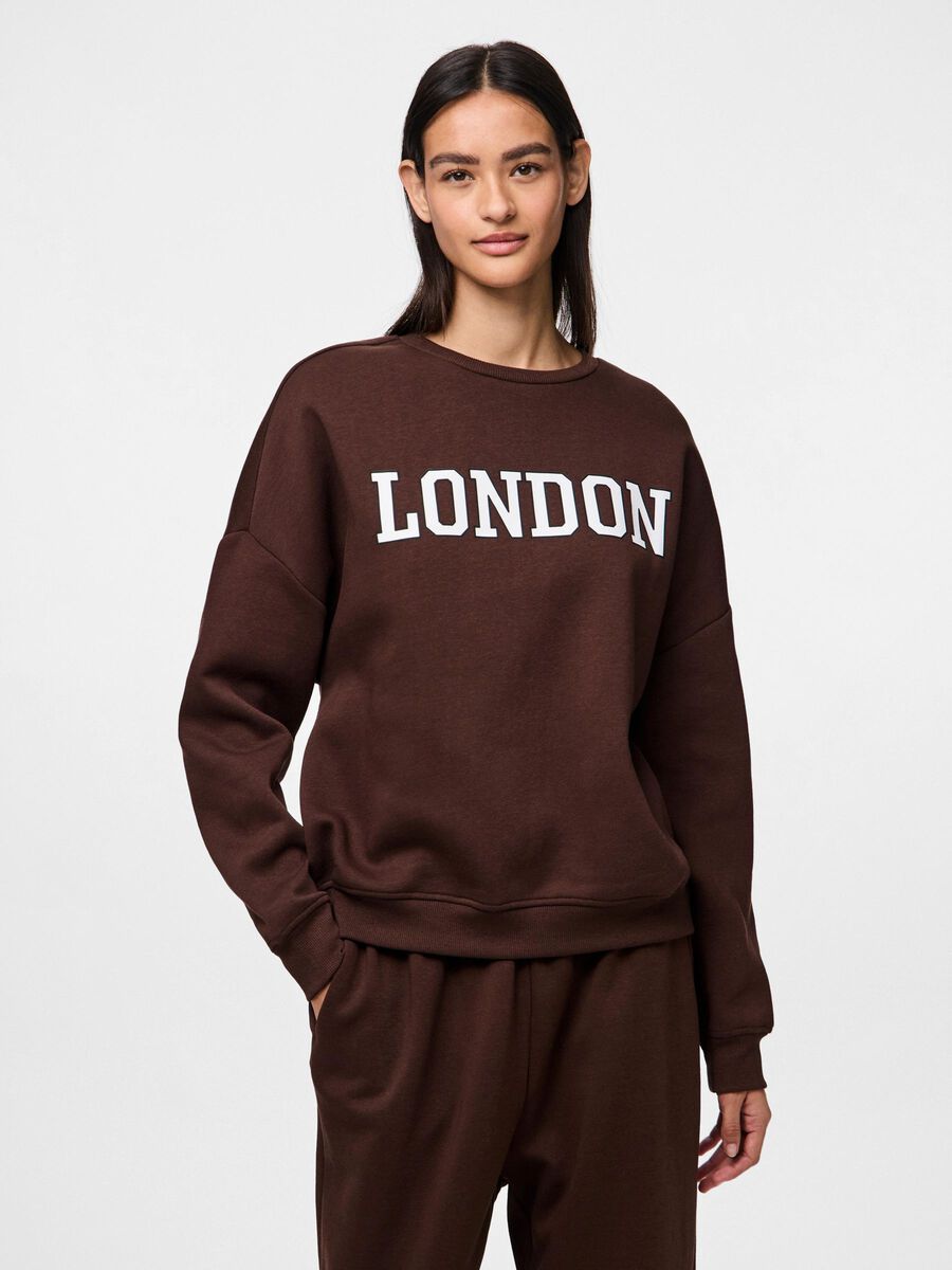Pieces PCSASIE SWEATSHIRT, Chicory Coffee, highres - 17156647_ChicoryCoffee_1193946_003.jpg
