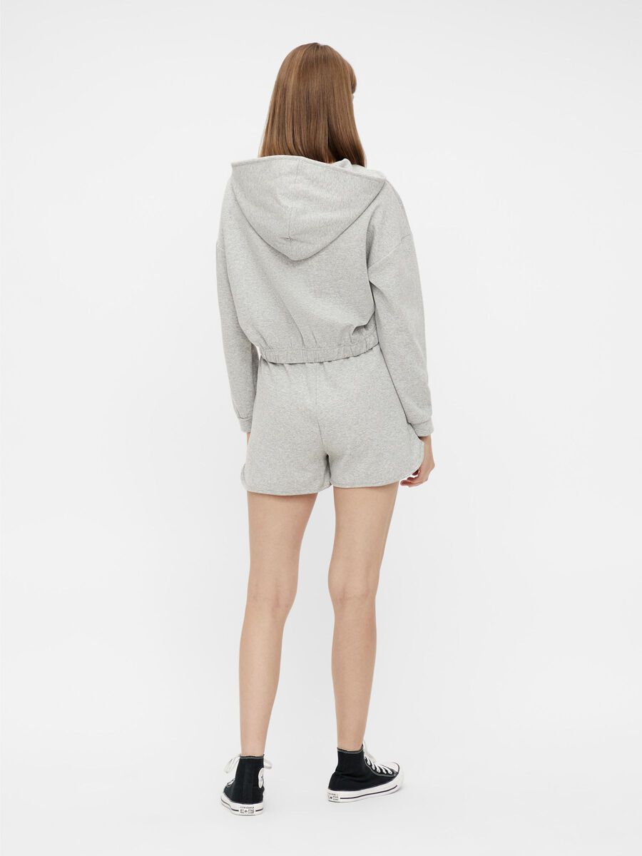 Pieces LOUNGE SHORTS, Light Grey Melange, highres - 17113103_LightGreyMelange_004.jpg