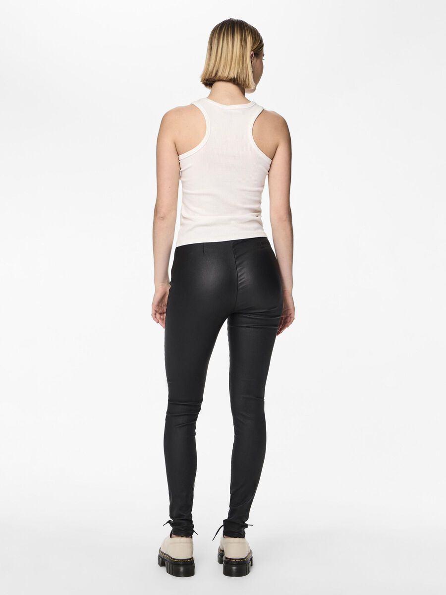 Pieces PCSKIN HÖG MIDJA COATED LEGGINGS, Black, highres - 17085477_Black_004.jpg