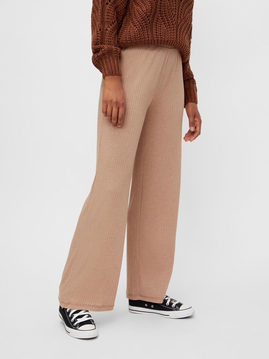 Pieces PCMOLLY WIDE TROUSERS, Warm Taupe, highres - 17080434_WarmTaupe_870802_003.jpg
