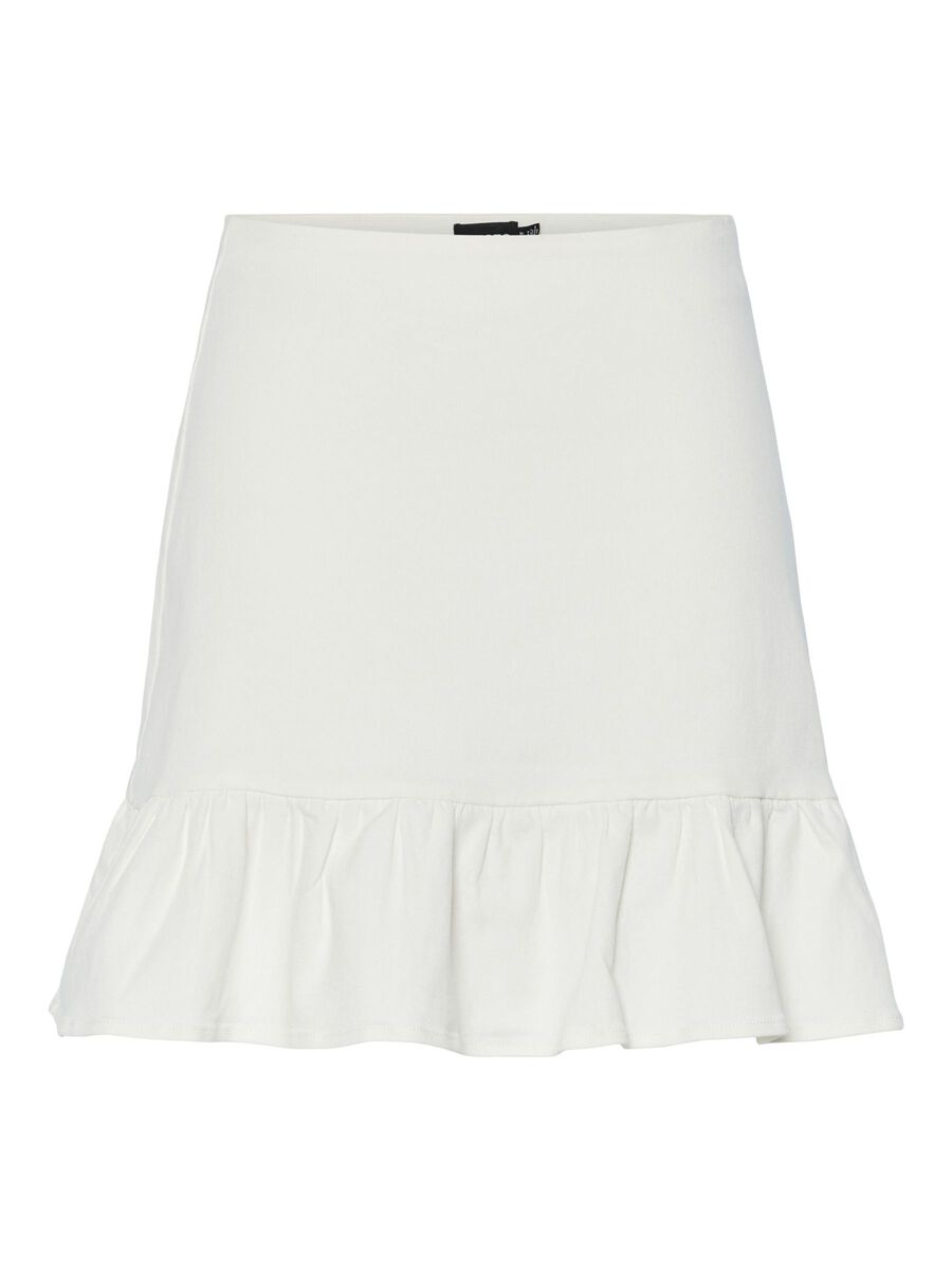 Pieces PCMONICA MINI SKIRT, White Denim, highres - 17161331_WhiteDenim_001.jpg