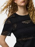 Product image thumbnail - PCMIRO LACE T-SHIRT, Black | 4