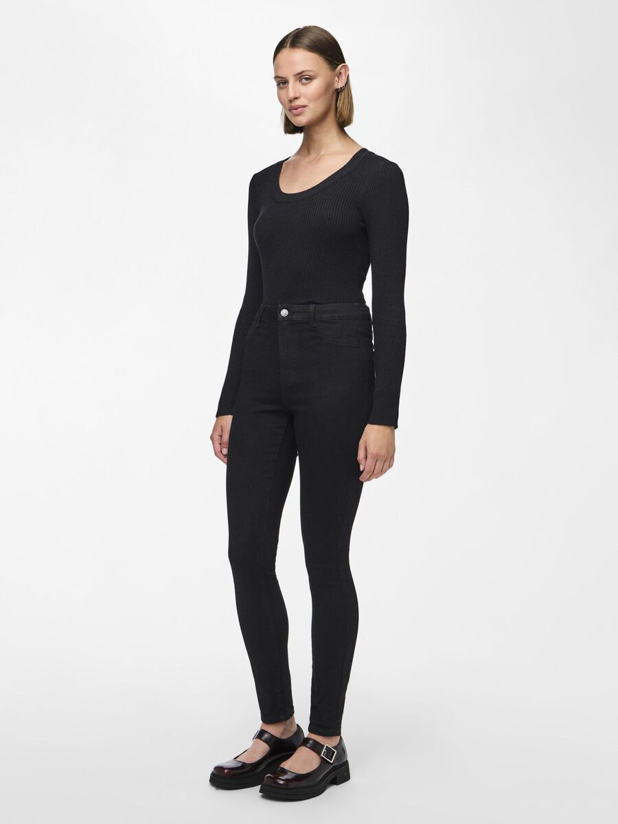 Pieces PCDEA HW JEGGINGS, Black, highres - 17151021_Black_005.jpg