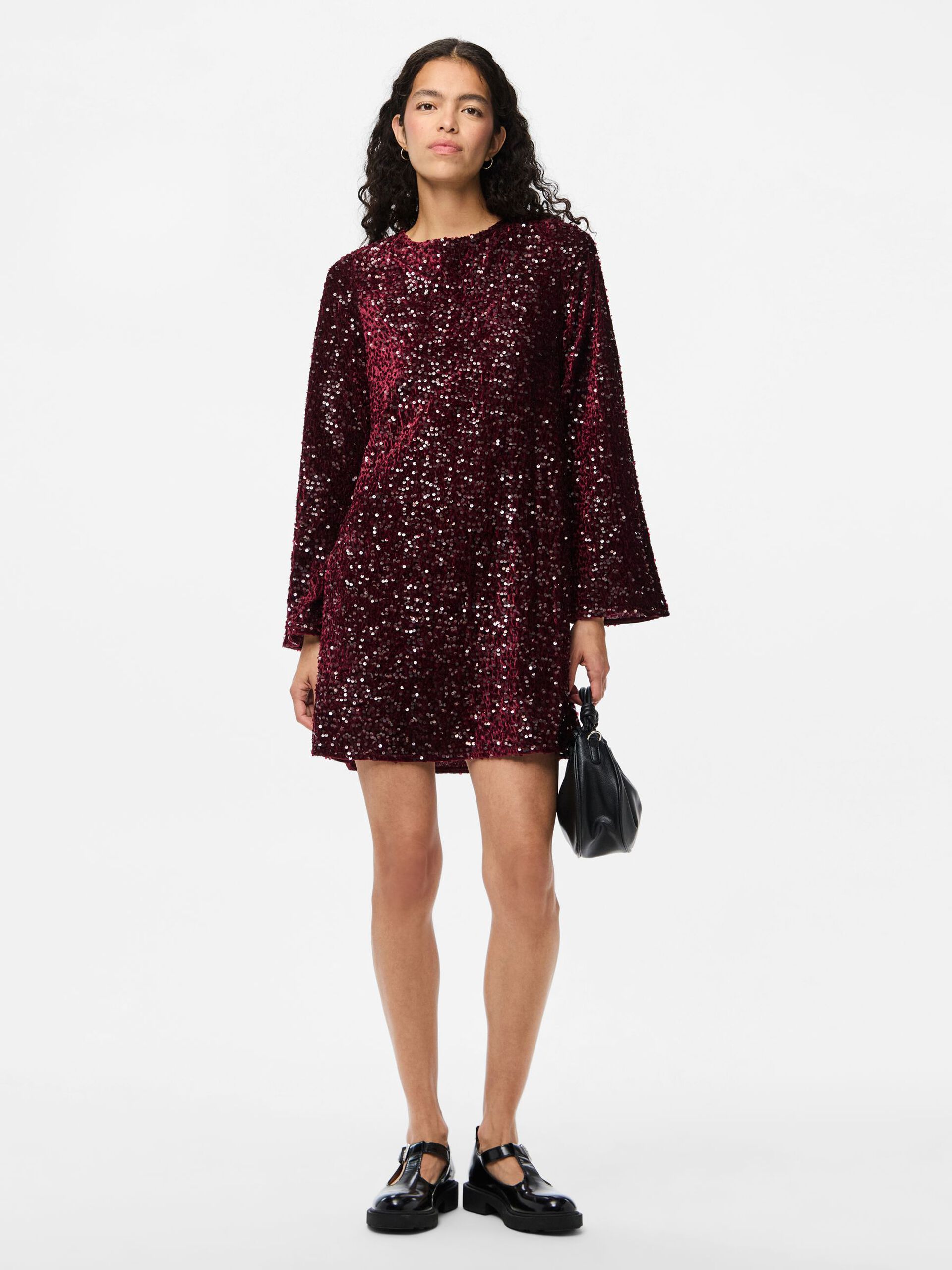 Carousel image - PCKAM SEQUIN MINI DRESS, Tawny Port | 4