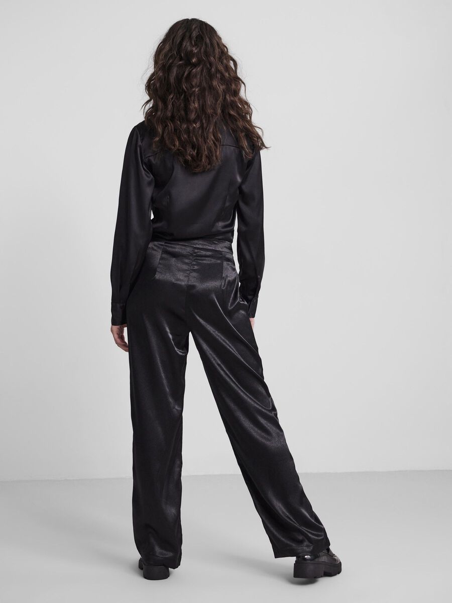 Pieces PCOMIKA HIGH WAISTED TROUSERS, Black, highres - 17125211_Black_004.jpg