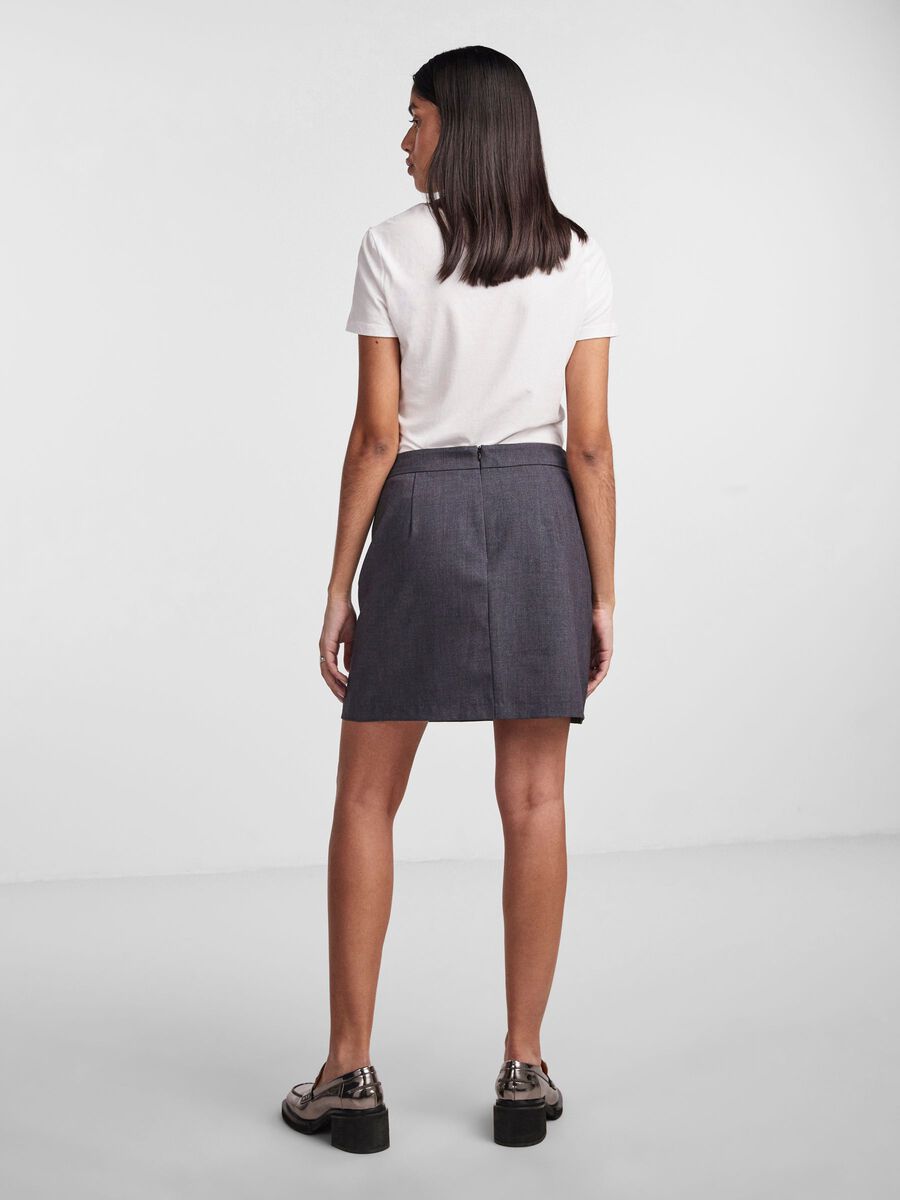 Pieces PCLUISA MINI SKIRT, Grey Melange, highres - 17142938_GreyMelange_004.jpg