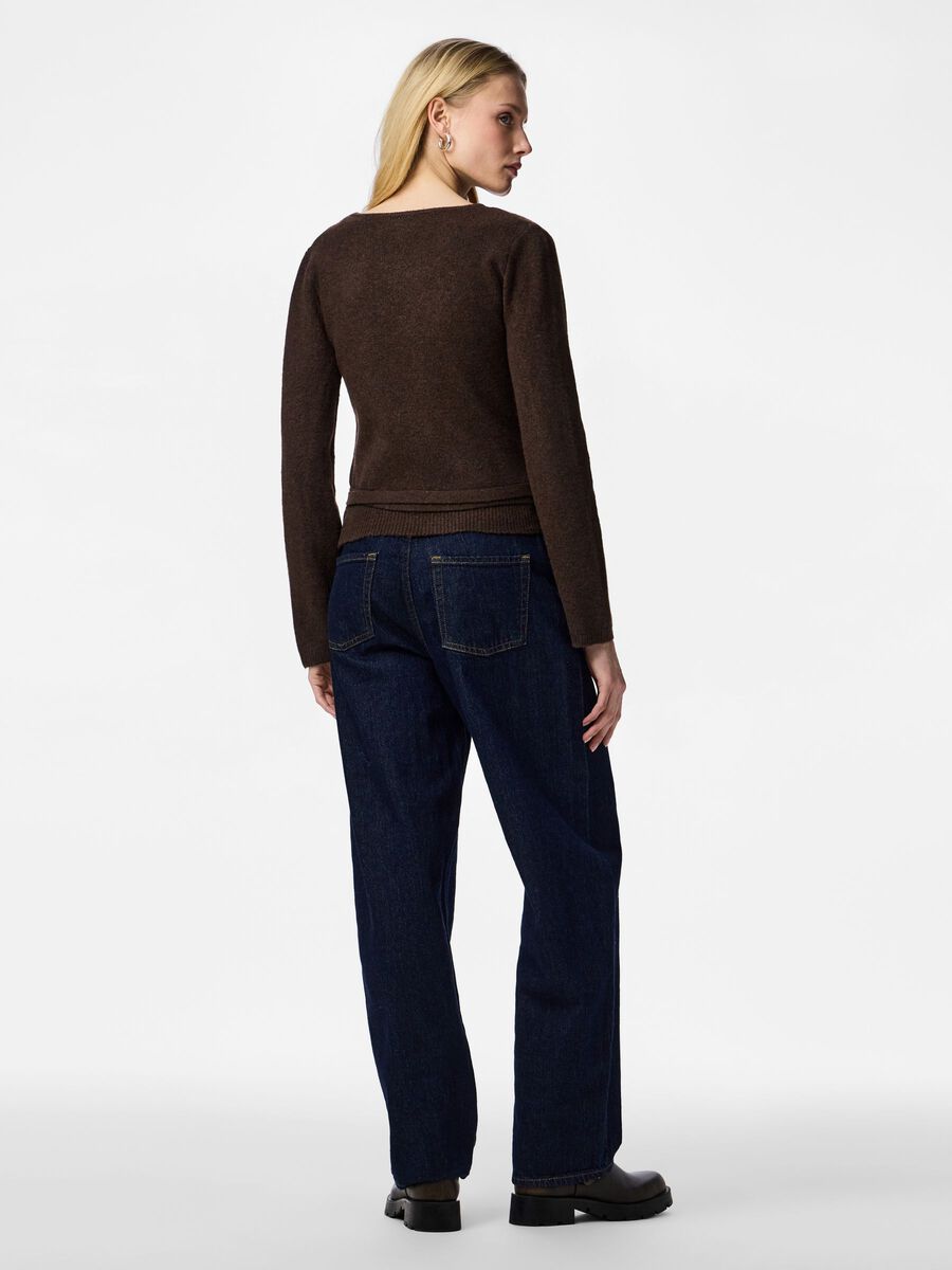 Carousel image - PCMAJI WICKEL STRICKTEIL, Hot Fudge | 2