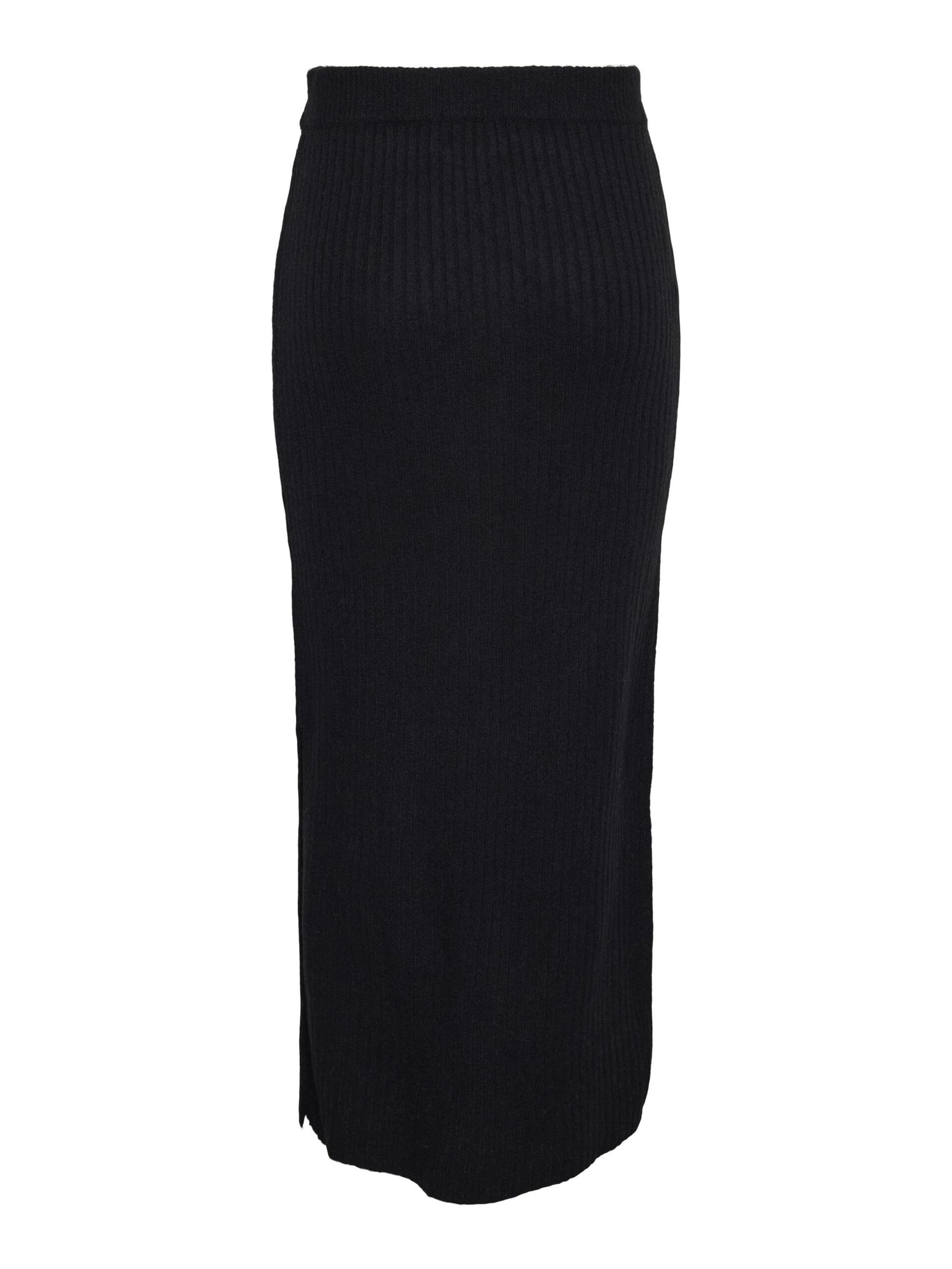 Carousel image - PCTULLE GEBREIDE ROK, Black | 8