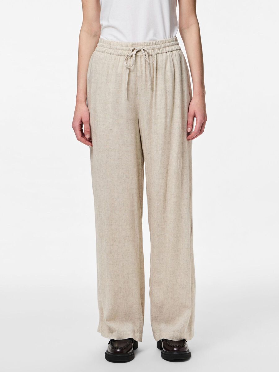 Pieces PCPIA WIDE-LEG TROUSERS, Birch, highres - 17149314_Birch_1188932_003.jpg