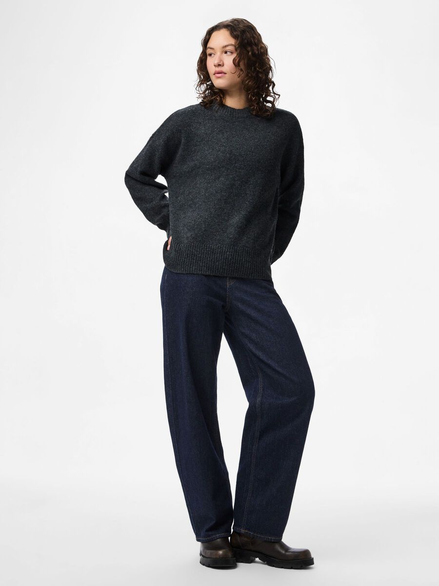 Carousel image - PCANA KNITTED JUMPER, Dark Grey Melange | 3