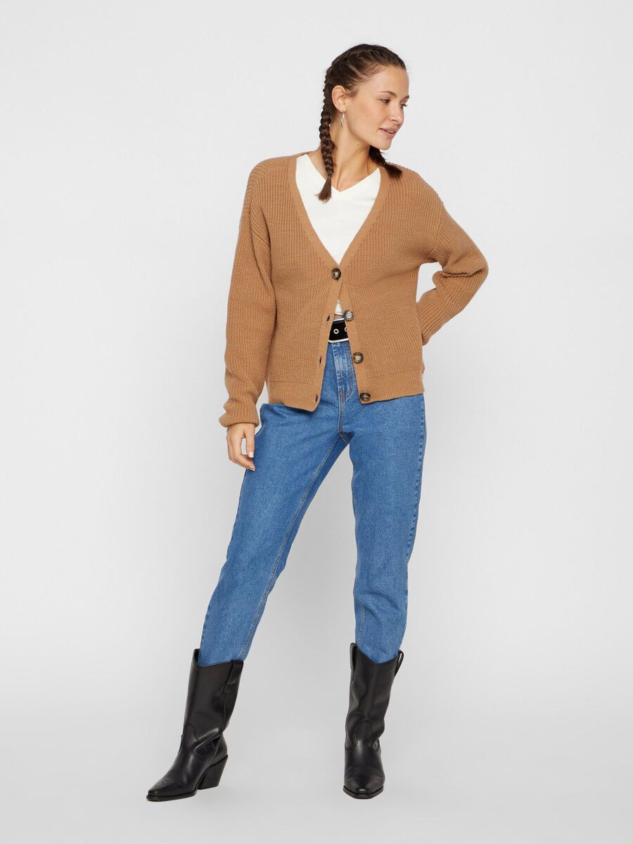 Carousel image - &Eacute;PAULES TOMBANTES CARDIGAN, Tannin | 3