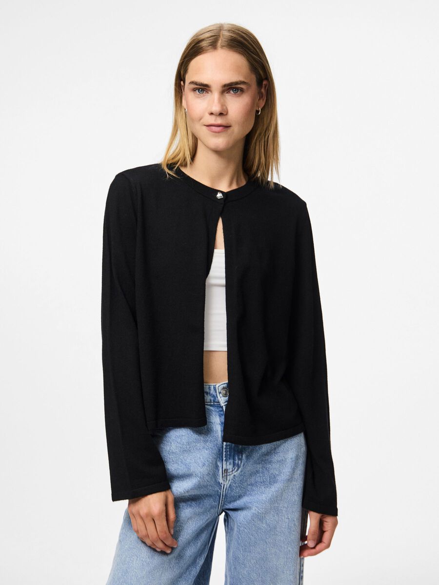 Pieces PCORINA CARDIGAN EN MAILLE, Black, highres - 17159135_Black_003.jpg