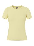 Product image thumbnail - PCMAY RIBBED T-SHIRT, French Vanilla | 1