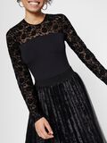 Pieces FLORAL PATTERN LACE BODY, Black, highres - 17100065_Black_006.jpg