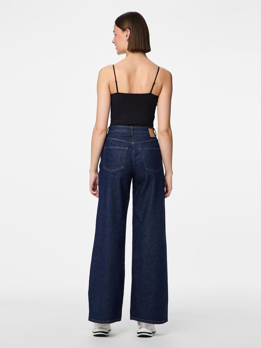Pieces PCSELMA TH JEAN À COUPE AMPLE, Dark Blue Denim, highres - 17151209_DarkBlueDenim_004.jpg