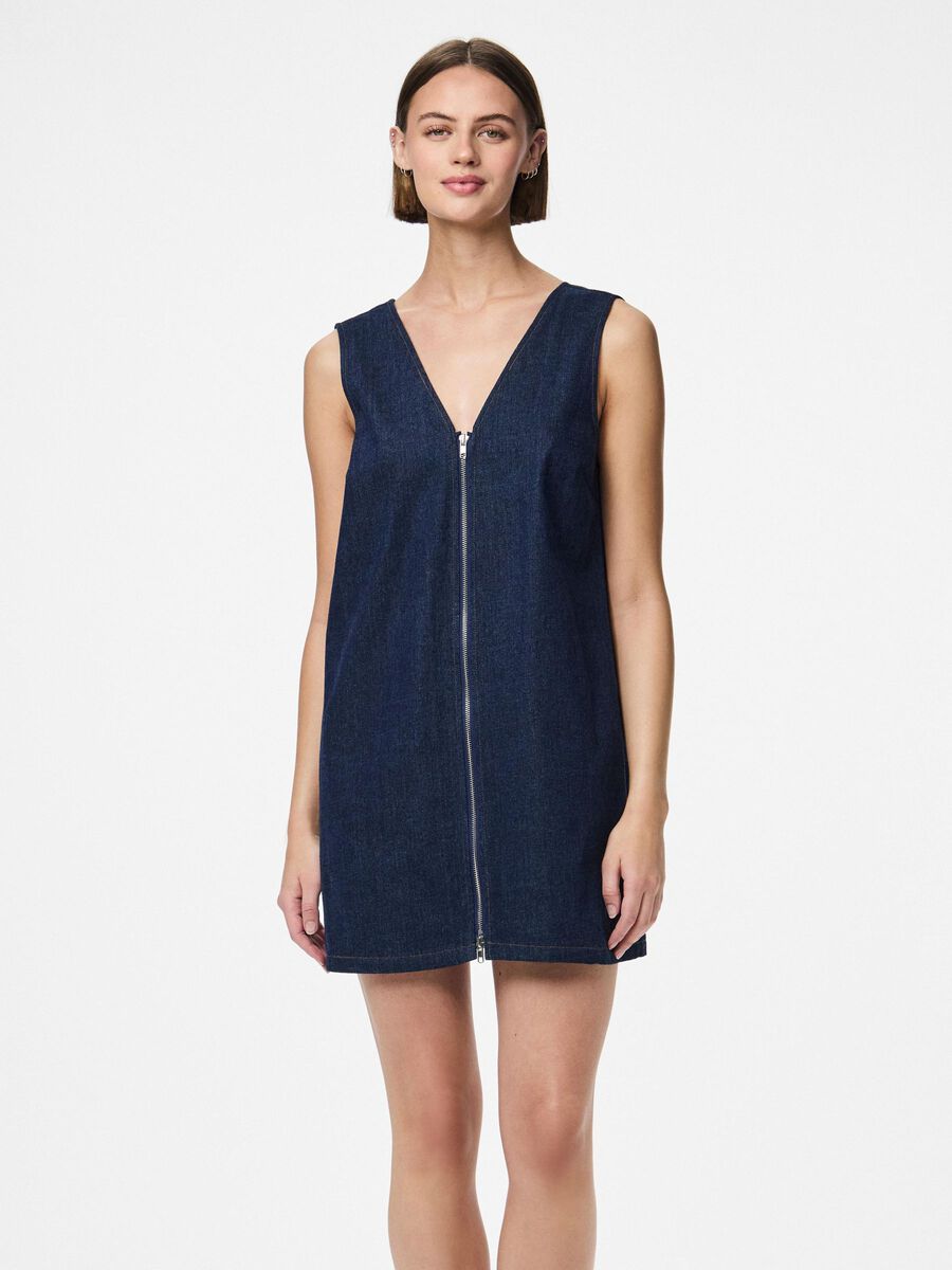Pieces VESTIDO VAQUERO, Dark Blue Denim, highres - 17160243_DarkBlueDenim_003.jpg