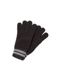 Pieces LUREX STRIPED GLOVES, Black, highres - 17092851_Black_001.jpg