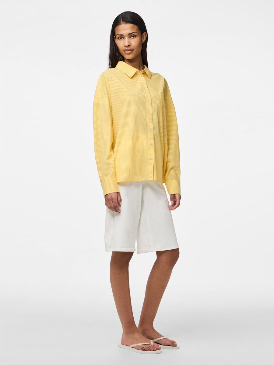 Pieces PCFELINE  STRIPED SHIRT, Sunset Gold, highres - 17158469_SunsetGold_1208390_005.jpg