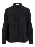 Pieces POPLIN PUFF SLEEVE SHIRT, Black, highres - 17107999_Black_001.jpg