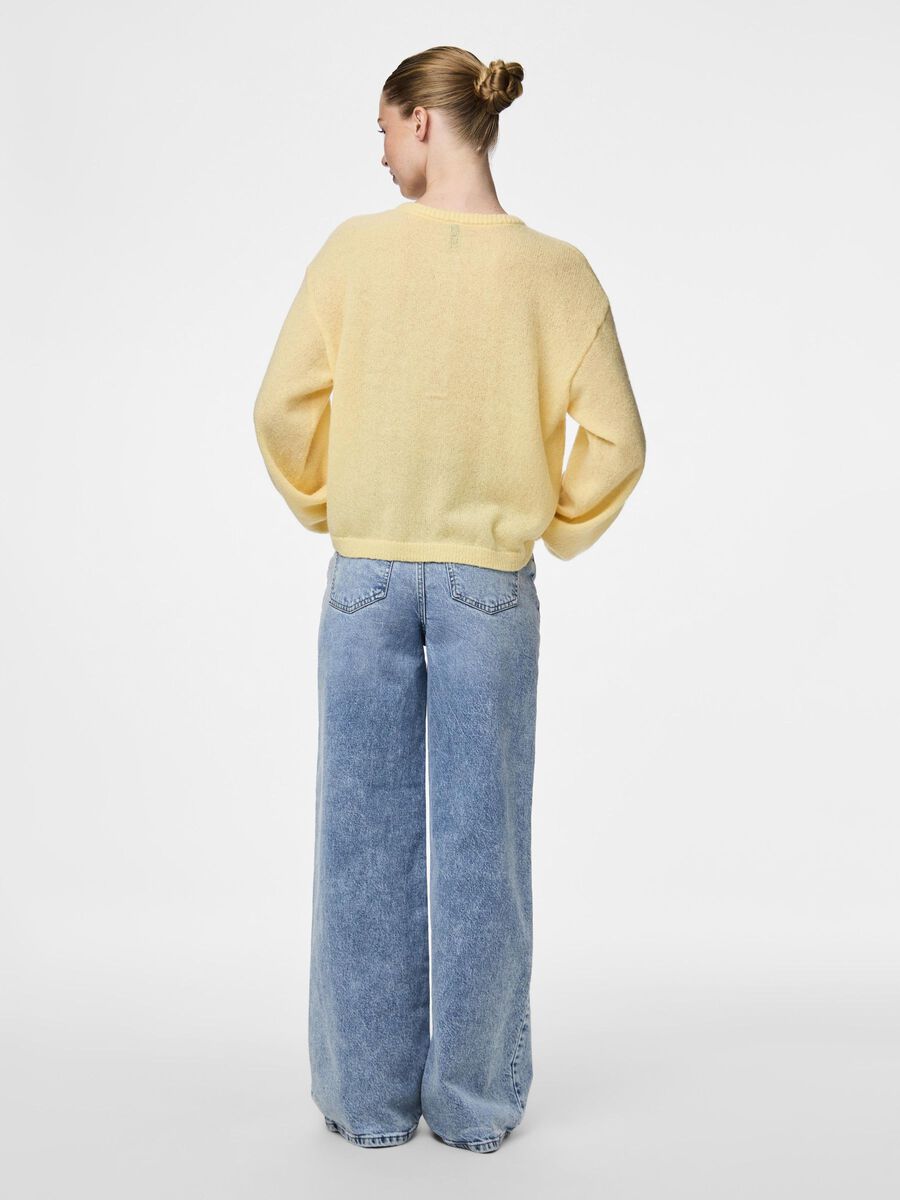 Pieces PCIDA KNITTED CARDIGAN, Pale Banana, highres - 17157589_PaleBanana_004.jpg
