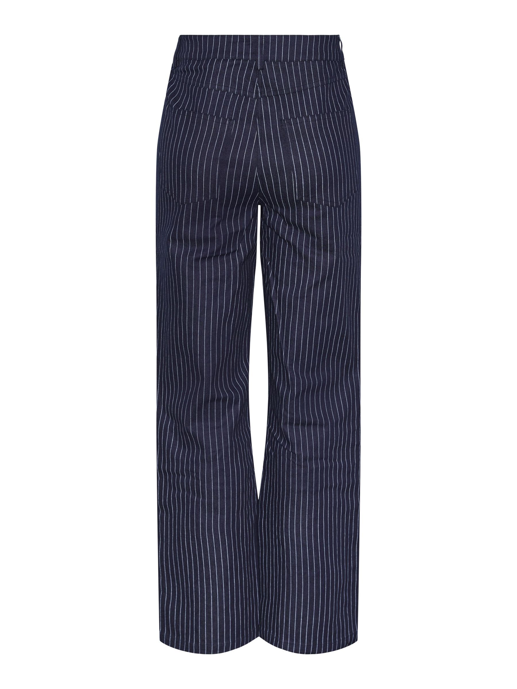 Blue and white cheap pinstripe jeans
