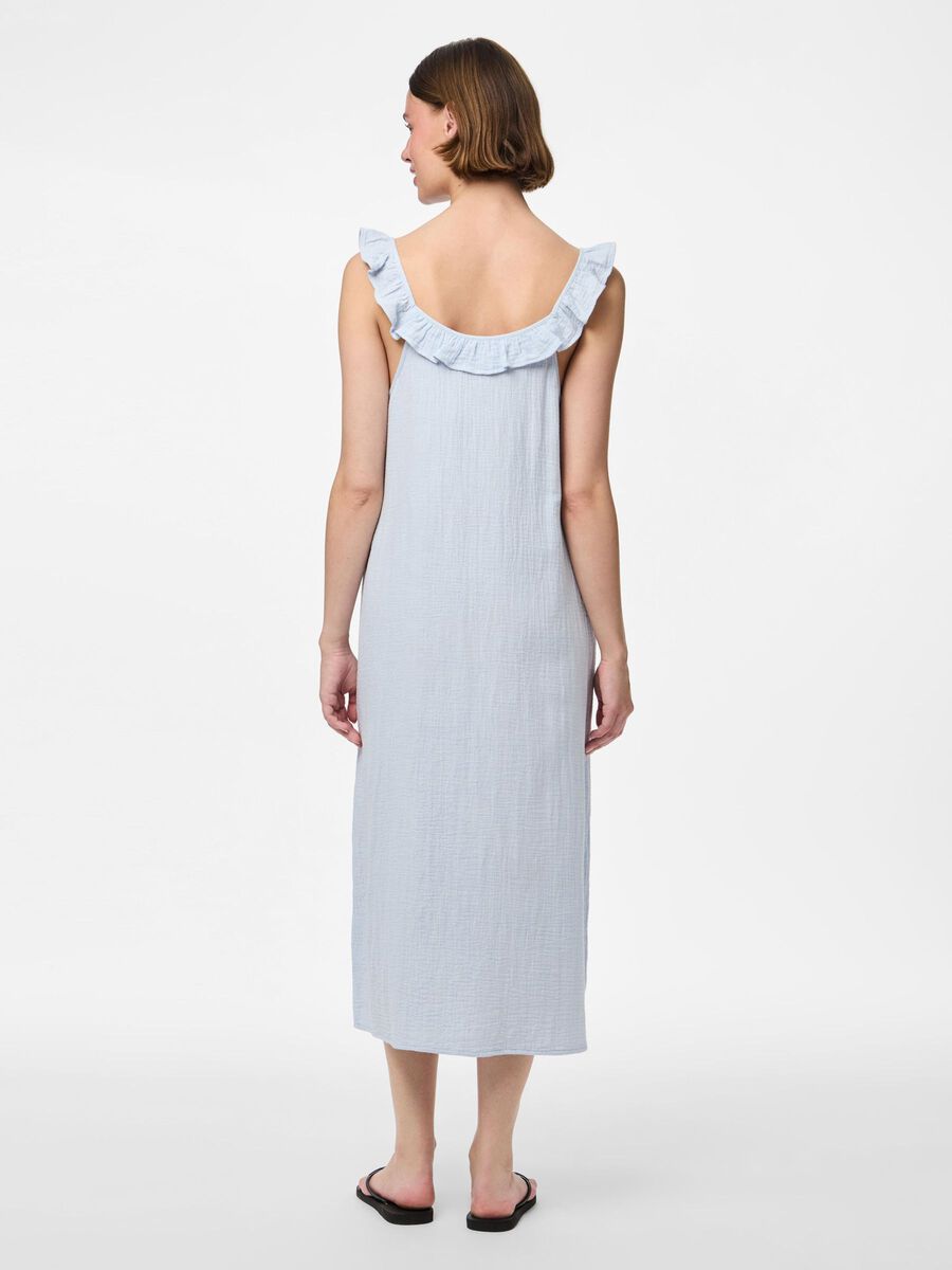 Pieces PCSASTINA MUSSELIN MIDI JURK, Cashmere Blue, highres - 17156477_CashmereBlue_004.jpg