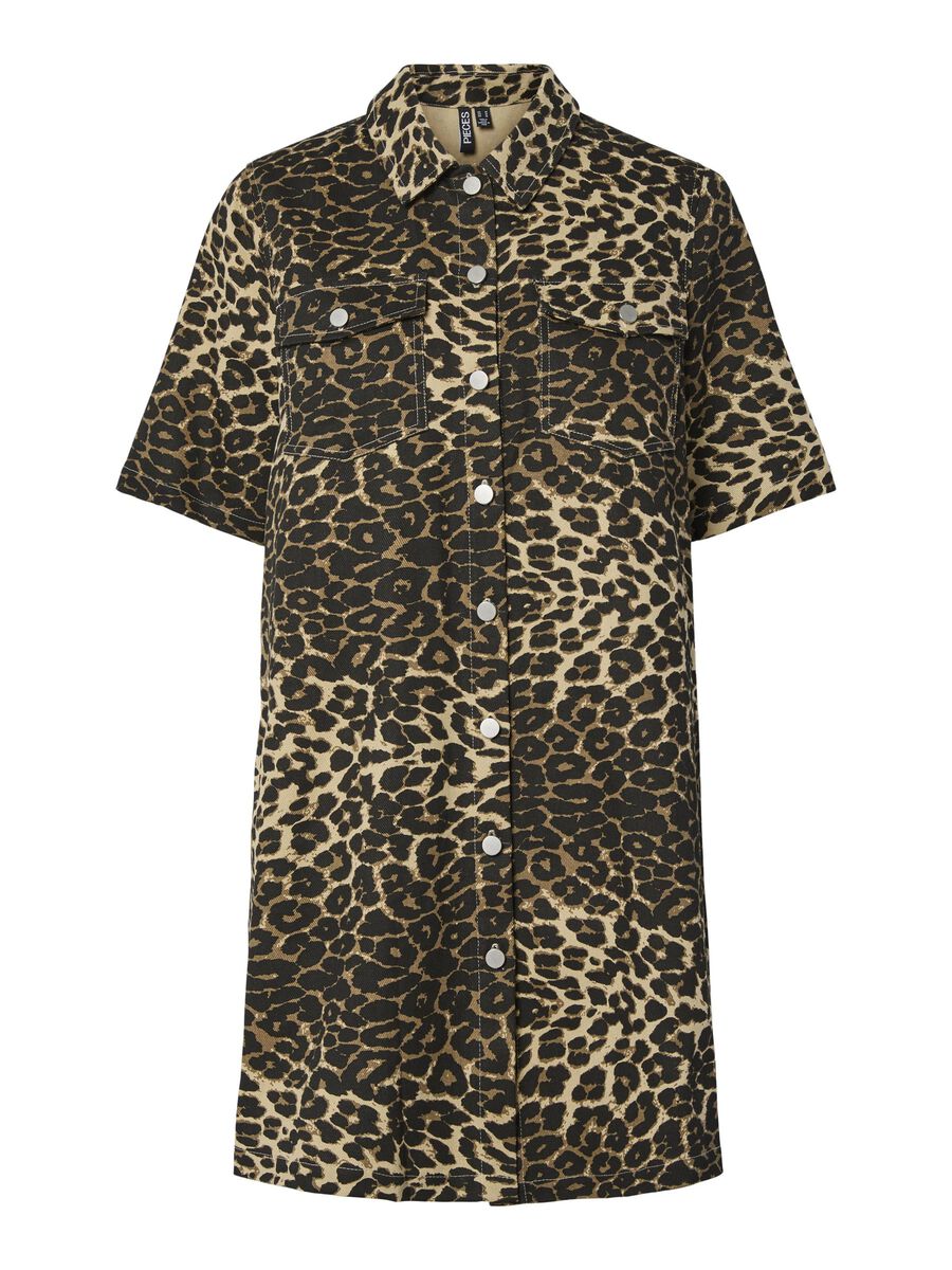Pieces PCASTA LEOPRINT JEANSKLEID, Black, highres - 17160425_Black_1215330_001.jpg