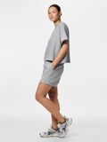 Product image thumbnail - TAILLE HAUTE SHORTS EN MOLLETON, Light Grey Melange | 3