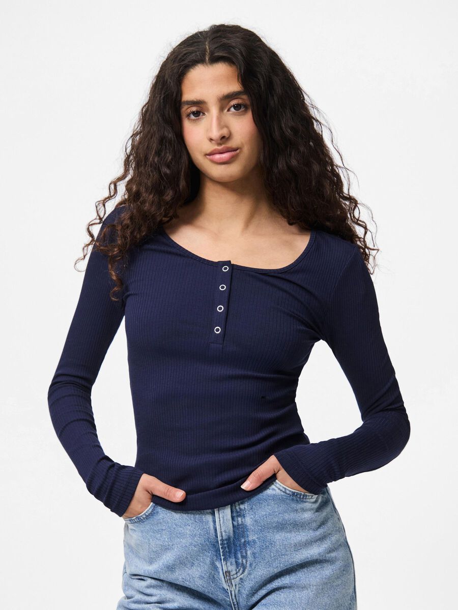 Pieces PCKITTE  LONGSLEEVE, Maritime Blue, highres - 17101437_MaritimeBlue_003.jpg
