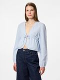 Pieces PCSASTINA MUSSELIN OBERTEIL MIT LANGEN ÄRMELN, Cashmere Blue, highres - 17156480_CashmereBlue_003.jpg