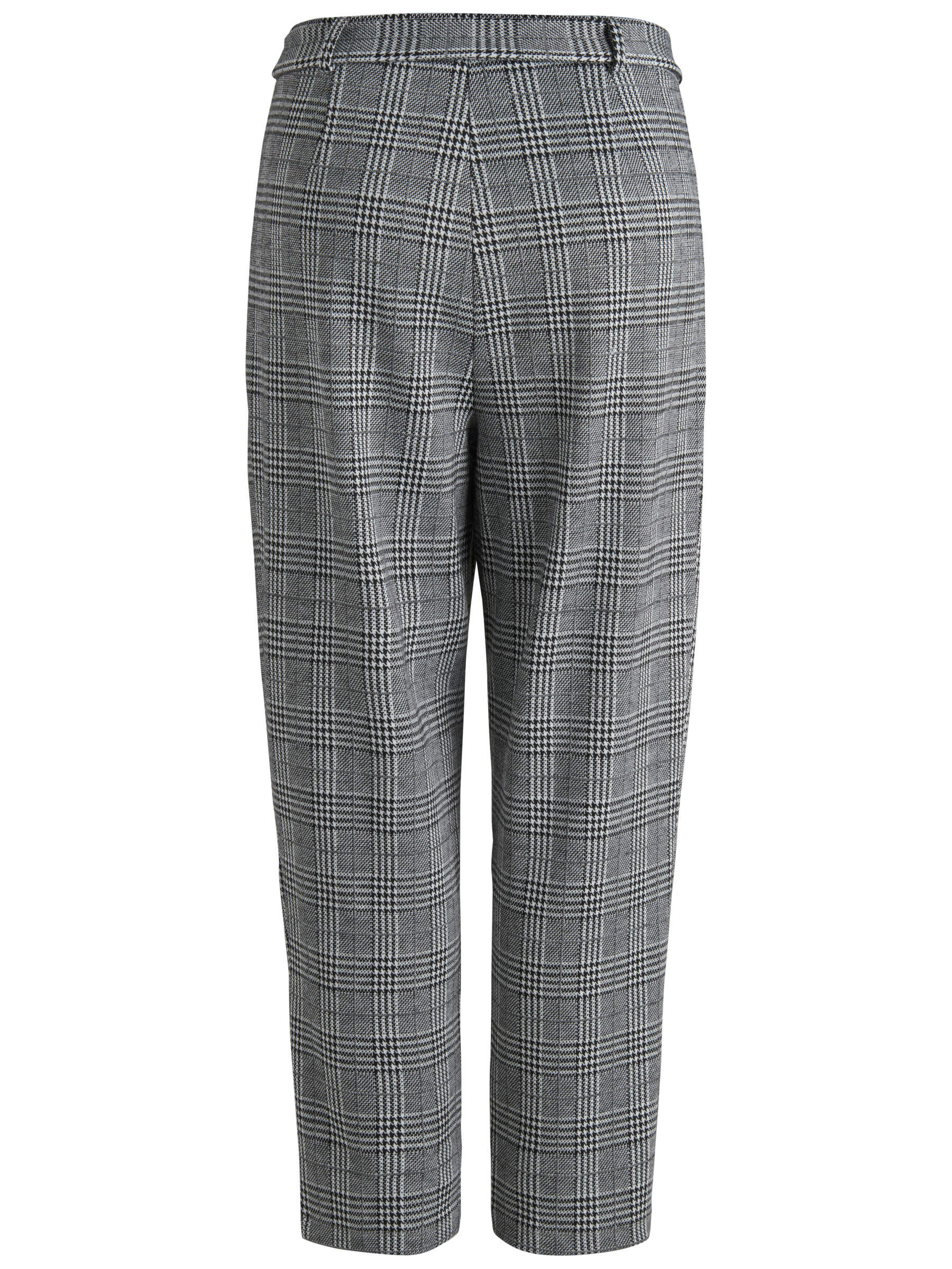 Checked high waisted trousers