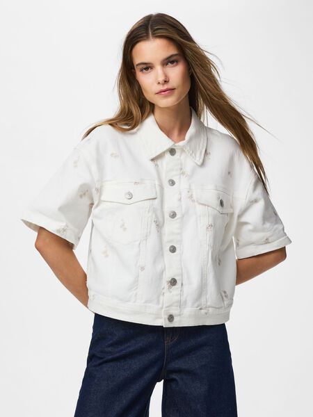 Pieces PCVIOLET 2/4  DENIM SHIRT, Cloud Dancer, highres - 17166202_CloudDancer_1282194_003.jpg