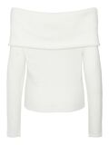 Pieces PCRIKO OFF SHOULDER KNITTED JUMPER, Cloud Dancer, highres - 17153014_CloudDancer_002.jpg